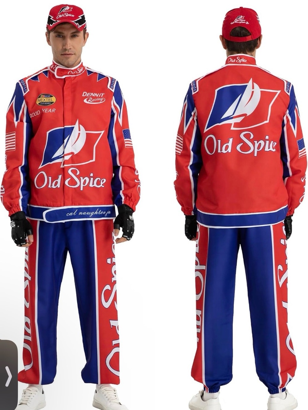 Race Car Driver Costume Outfit  Halloween Adult sz XL